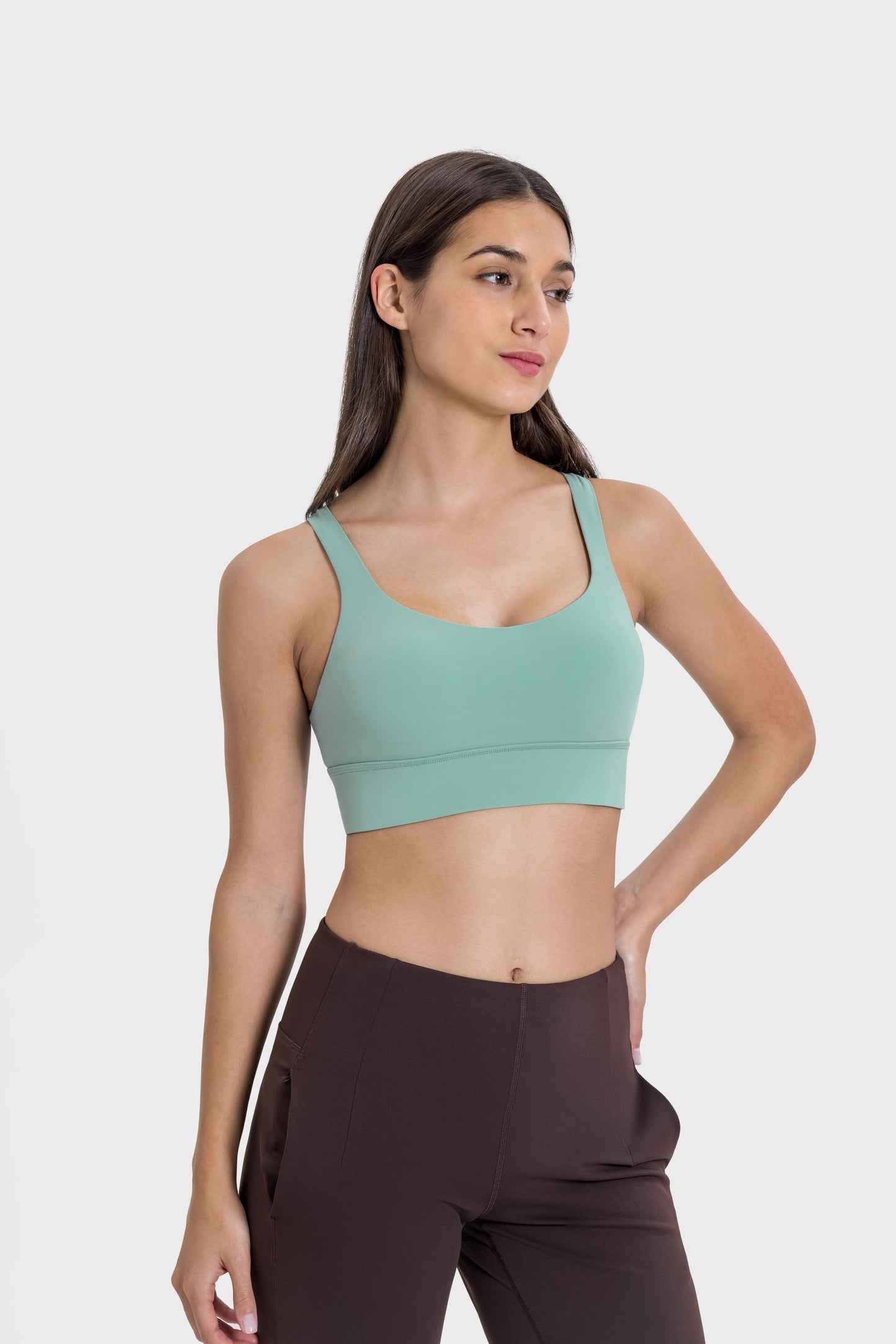 Cross-Back Breathable Sports Bra