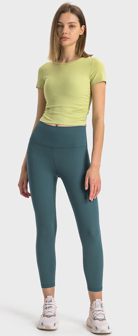 Summer Stretch Ruched Sport Tee