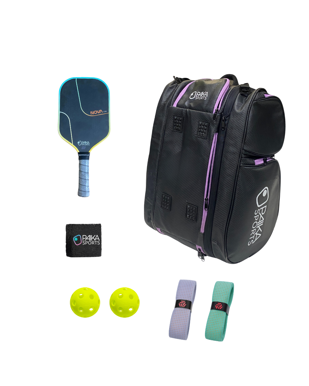 Holiday Essentials Set (any 1 paddle + bag + eraser + 2 overgrips)