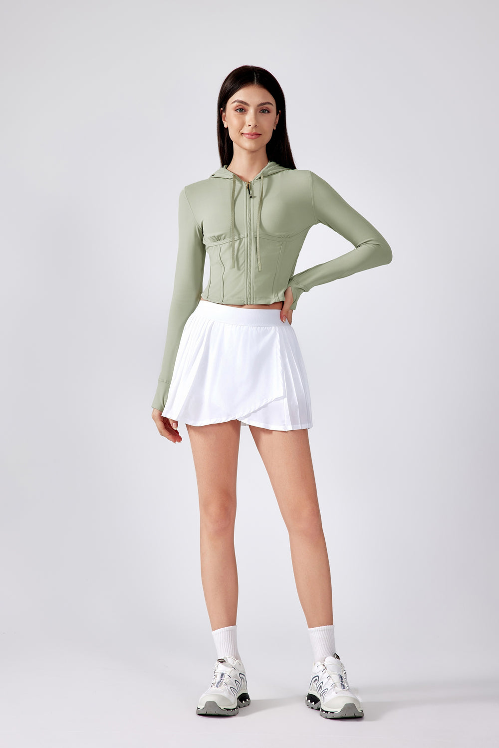 Slim-Fit Hooded Sports Jacket
