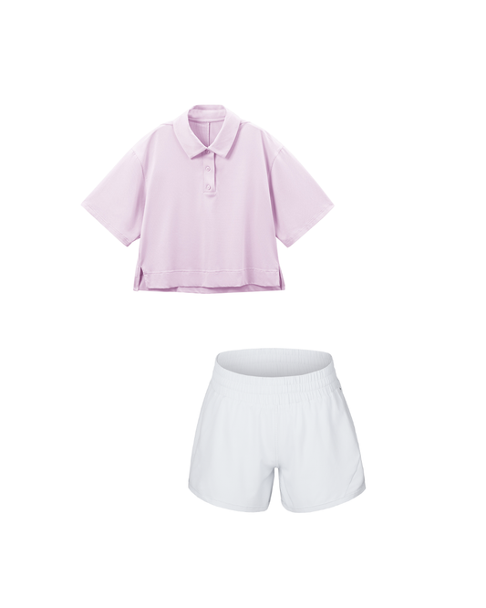 Cool-Touch Polo and Lightweight Quick-Dry Shorts Set