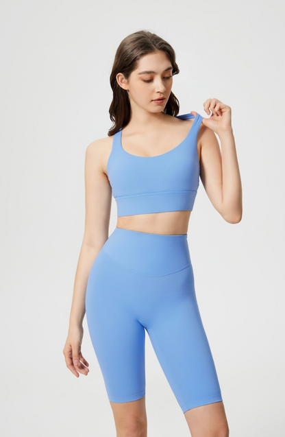 Cross-Back Breathable Sports Bra